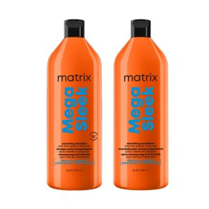 Matrix Mega Sleek, zestaw XL wygładzający włosy, szampon + odżywka