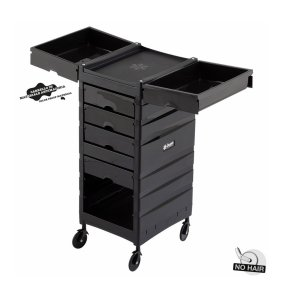 Wózek fryzjerski Ceriotti Perfect, czarny/czarny, ref. CER-PE01