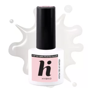 hi hybrid Milky Tops, top do lakieru hybrydowego, Frosted Glaze, 5ml