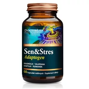 Doctor Life Sen & Stres Adaptogen suplement diety wspomagający sen 60 kapsułek