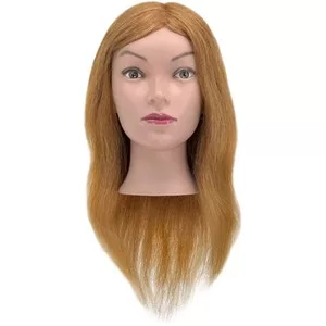 Efalock Sara, główka treningowa z włosami naturalnymi, średni blond 35cm, ref. 14102615