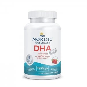 Nordic Naturals DHA Xtra wysoko skoncentrowane kwasy DHA suplement diety Truskawka 60 kapsułek