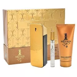 Paco Rabanne 1 Million Men zestaw woda toaletowa spray 100ml + żel pod prysznic 100ml + woda toaletowa 10ml (M)
