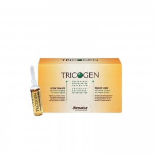 Farmavita Tricogen Lotion, kuracja dla włosów przetłuszczających się z łupieżem i eliminująca wypadanie, 12x8ml