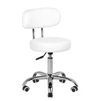 Taboret kosmetyczny Activeshop do pedicure A-007 biały - dostępny w 48h