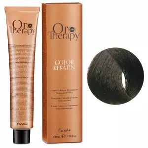 Fanola Oro Therapy Color Keratin, farba do trwałej koloryzacji bez amoniaku, 4.0, 100ml