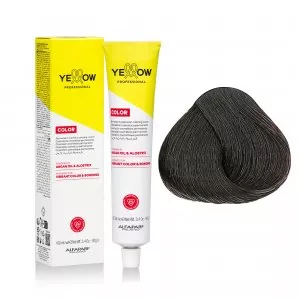 Yellow Professional Color Permanent, farba do włosów, 4 cool, 100ml