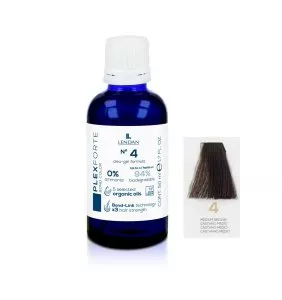 Lendan Plex Forte Bond Color, farba do włosów do trwałej lub półtrwałej koloryzacji, 4, 50ml