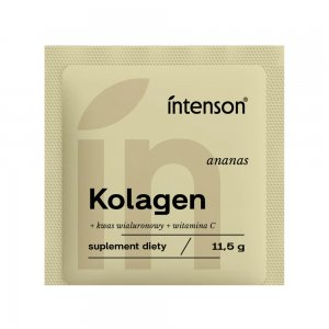 Intenson Kolagen + Witamina C + Kwas Hialuronowy suplement diety Ananas 11.5g