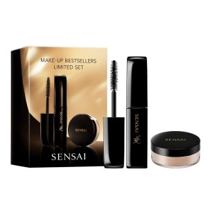 Sensai Make-Up Bestsellers zestaw pogrubiający tusz do rzęs 10ml + transparentny puder utrwalający 3.5g