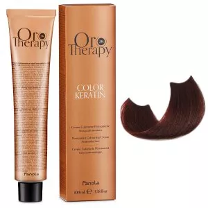 Fanola Oro Therapy Color Keratin, farba do trwałej koloryzacji bez amoniaku, 5.6, 100ml