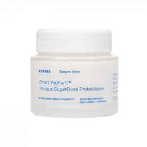 Korres Greek Yoghurt Probiotic Super Dose, nawilżająca maseczka do twarzy z technologią smart, 100ml