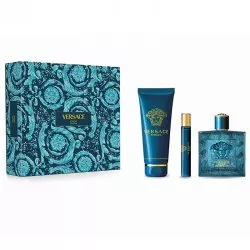 Versace Eros zestaw perfumy spray 100ml + żel pod prysznic 150ml + perfumy spray 10ml (M)
