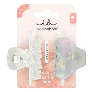 Invisibobble Clipstar Fashion klamra do włosów Pearly Frost M 2szt.