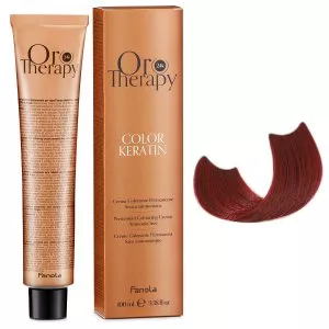 Fanola Oro Therapy Color Keratin, farba do trwałej koloryzacji bez amoniaku, 6.6, 100ml