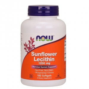 Now Foods Sunflower Lecithin 1200mg suplement diety 100 miękkich kapsułek