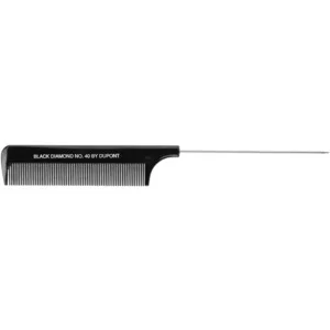 Efalock Black Diamond, grzebień z metalowym szpikulcem, #40, ref. 14101272