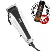 Zestaw Fox Hercules, maszynka przewodowa do strzyżenia włosów + spray do czyszczenia maszynek