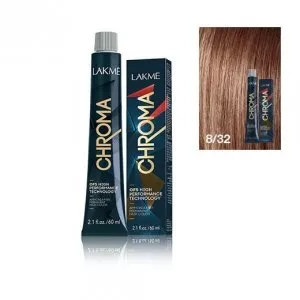 Lakme Chroma, farba do włosów o łagodnej formule, 8/32, 60ml