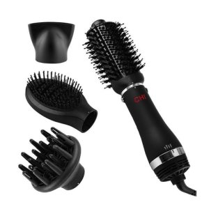 CHI Volumizer 4-in-1 Blowout Brush, suszarko-lokówka do włosów z 4 wymiennymi końcówkami