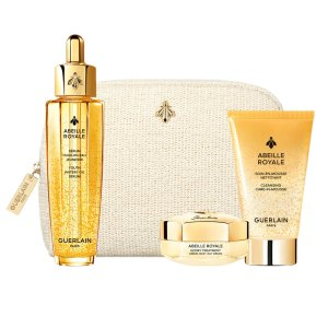 Guerlain Abeille Royale Age-Defying Programme Youth Watery Oil Serum zestaw serum do twarzy 50ml + krem na dzień 15ml + pianka oczyszczająca 40ml + kosmetyczka