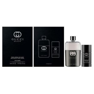 Gucci Guilty Pour Homme zestaw woda toaletowa spray 90ml + dezodorant sztyft 75ml (M)