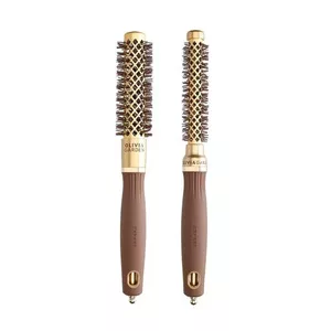Olivia Garden Expert Blowout Shine, Wavy Bristles Gold&Brown, zestaw szczotek do modelowania włosów, 15mm + 20mm