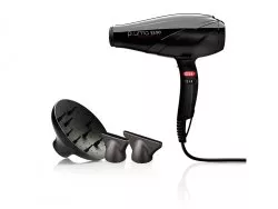 GA.MA Pluma 2 Ion 2400W, suszarka do włosów z dyfuzorem, czarna