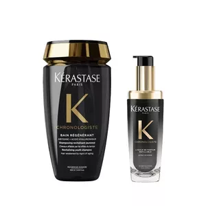 Kerastase Chronologiste, zestaw rewitalizujący, kąpiel + olejek upiększający, 250ml + 100ml