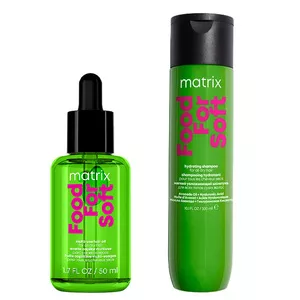 Matrix Food For Soft, zestaw intensywnie nawilżający: olejek + szampon