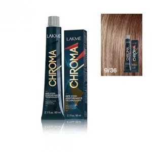 Lakme Chroma, farba do włosów o łagodnej formule, 9/36, 60ml