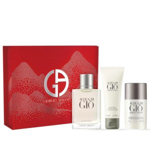 Giorgio Armani Acqua di Gio Pour Homme zestaw woda toaletowa spray 100ml + żel pod prysznic 75ml + dezodorant sztyft 75g (M)