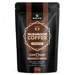 Solve Labs Mushroom Coffee kawa mielona arabica Lion's mane + Rhodiola 330g