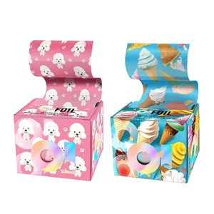 O! Tools, zestaw ryflowanych folii w rolce do koloryzacji włosów, Poodle Puff + Ice Cream Pradise, 2x100m