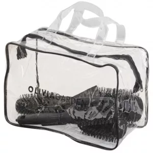 Olivia Garden Essential Blowout Shine Black Label Set, szczotki do włosów, 4szt (25+35+45+55)