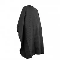 Neocape, peleryna fryzjerska czarna w białe paski, 135x170cm