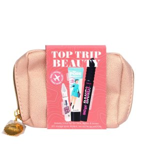 Benefit Top Trip Beauty zestaw baza minimalizująca widoczność porów 22ml + żel do brwi 3g + tusz do rzęs 8.5g