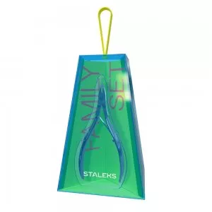 Staleks Home Pro Family zestaw cążki do skórek + nożyczki do paznokci + kopytko do manicure + pęseta do brwi