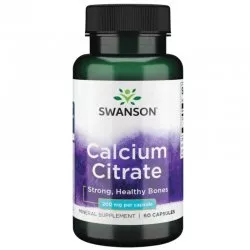 Swanson Cytrynian wapnia 200mg 60 kaps