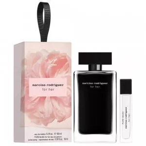 Narciso Rodriguez Zestaw For Her woda toaletowa spray 100ml + Pure Musk woda perfumowana spray 10ml (W)