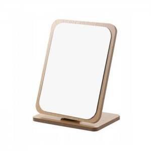 Ecarla Lusterko kosmetyczne stojące Drewniane