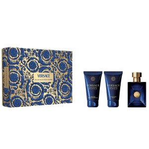 Versace Pour Homme Dylan Blue zestaw woda toaletowa spray 50ml + żel pod prysznic 50ml + balsam po goleniu 50ml (M)