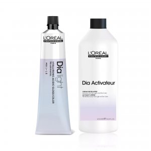 Loreal Dia Light, zestaw do koloryzacji: krem koloryzujący + oksydant rewelator