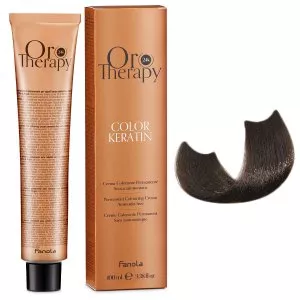 Fanola Oro Therapy Color Keratin, farba do trwałej koloryzacji bez amoniaku, 6.13, 100ml