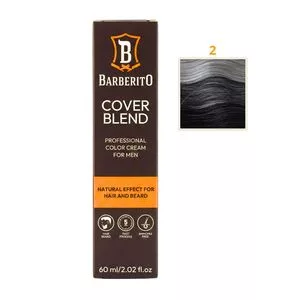 Barberito Cover Blend, krem do odsiwiania włosów i brody, 2 Very Dark Brown, 60ml