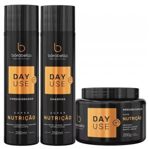 Borabella DayUse Super Repair, zestaw wygładzający włosy, 250ml + 250ml + 200g