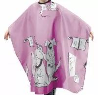 Fox Basic Line, peleryna fryzjerska dla dzieci, antystatyczna, różowa