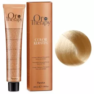 Fanola Oro Therapy Color Keratin, farba do trwałej koloryzacji bez amoniaku, 10.0, 100ml