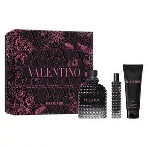 Valentino Uomo Born in Roma zestaw woda toaletowa spray 100ml + żel pod prysznic 75ml + woda toaletowa spray 15ml (M)
