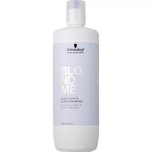 Schwarzkopf BlondMe Bond Repair Purple, szampon fioletowy neutralizujący kolor włosów blond, 1000ml